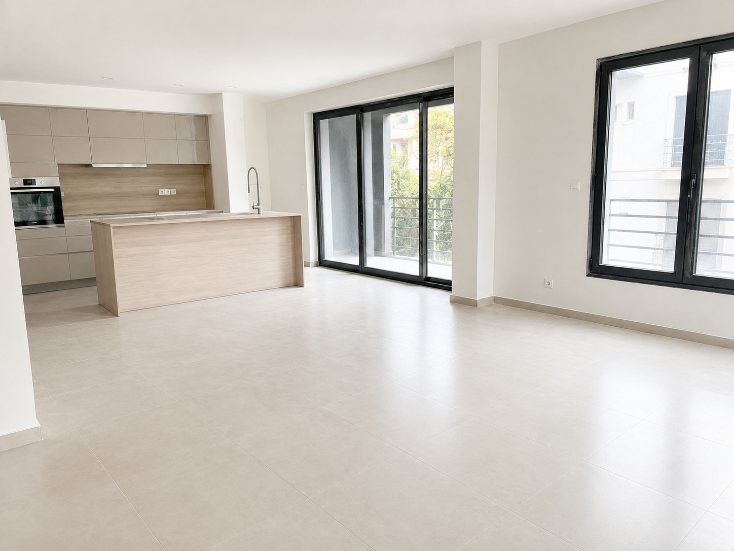 Appartement propre après nettoyage de fin de chantier à Montpellier prêt pour la livraison