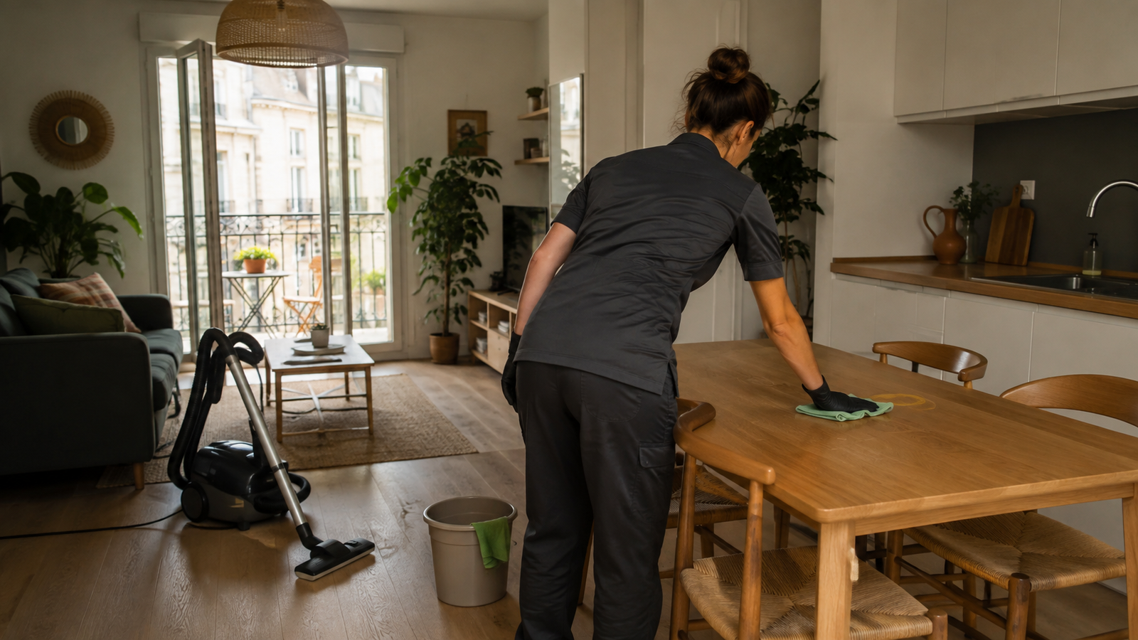 Nettoyage d'une location Airbnb entre deux séjours à Montpellier